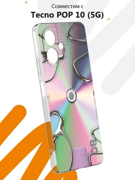 Чехол на Tecno POP 10 (5G) с принтом Абстракция Мобилиус