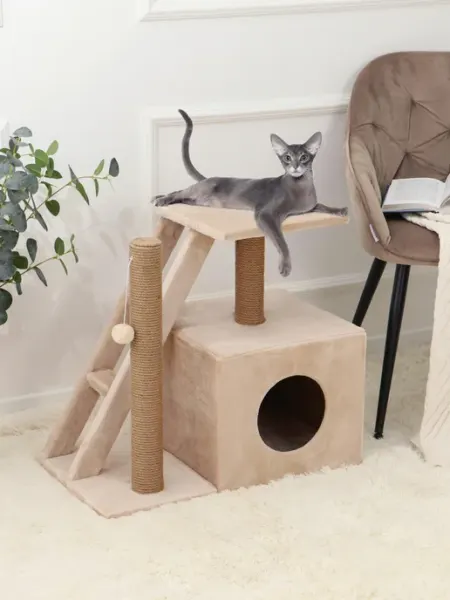 Комплекс игровой Домосед для кошек 60*35*56см RICH BREED