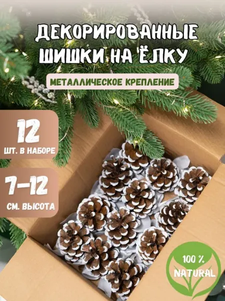 Новогодние шишки на елку елочные игрушки Milash