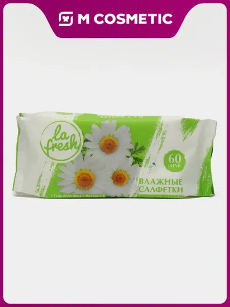 Влажные салфетки La Fresh, ромашка, 60 шт