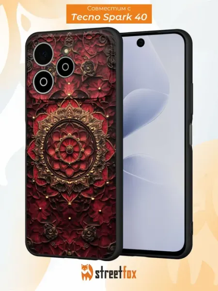 Чехол на Tecno Spark 40 с принтом Мандала Street Fox