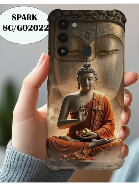 Чехол на Tecno SPARK 8C с принтом Будда PRINTberries