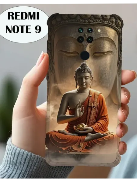 Чехол на Xiaomi Redmi Note 9 с принтом Будда PRINTberries
