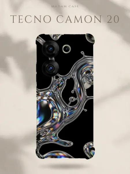 Чехол на Tecno Camon 20 Металлик Madam Case