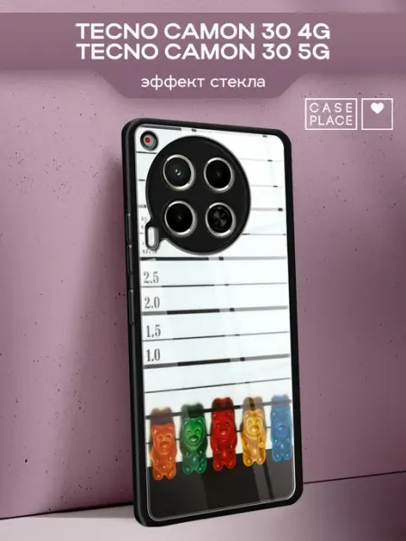 Чехол на Tecno Camon 30 4G 5G с карманом новогодний Case Place
