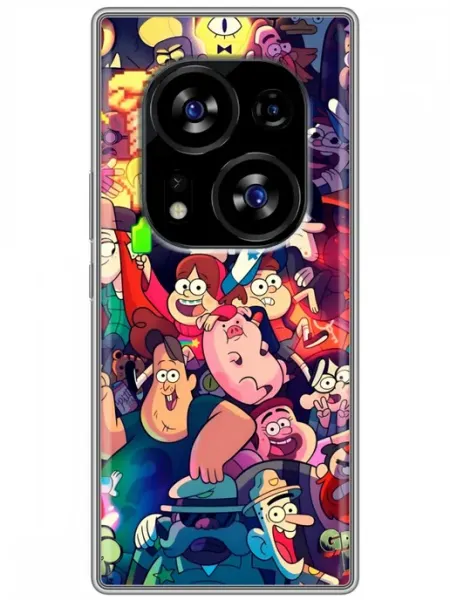 Чехол на Tecno Phantom X2, X2 Pro Gravity Falls Гравити Фолз 360skin