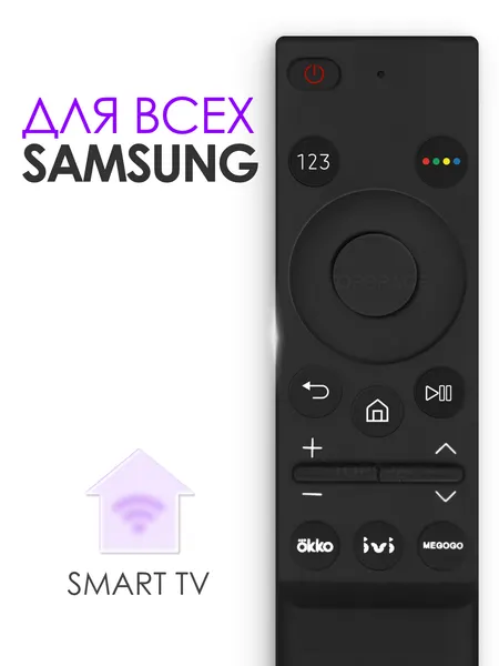 Пульт для телевизора Самсунг / Samsung Smart TV / кнопки OKKO, IVI, Megogo