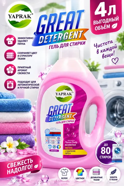 Гель для стирки GLOBAL 4 Л "Yaprak"