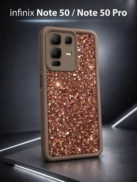 Чехол на Infinix Note 50, Infinix Note 50 Pro с блёстками ЧЕХОЛБЕРИ