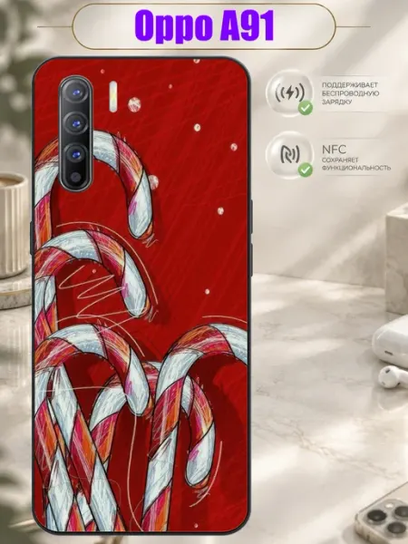 Чехол на OPPO A91 с принтом Леденцы Зачехлись по полной