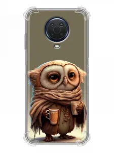 Чехол для Nokia G20, Nokia G10 с принтом Смешная сова на Нокиа G20, Нокиа G10
