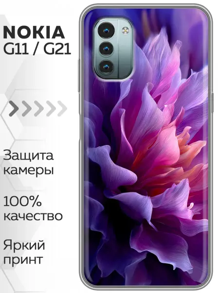 Marketclub Чехол на Nokia G21, G11 цветы (женский)