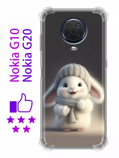InThisCase Чехол на Nokia G20 с принтом Зайчик