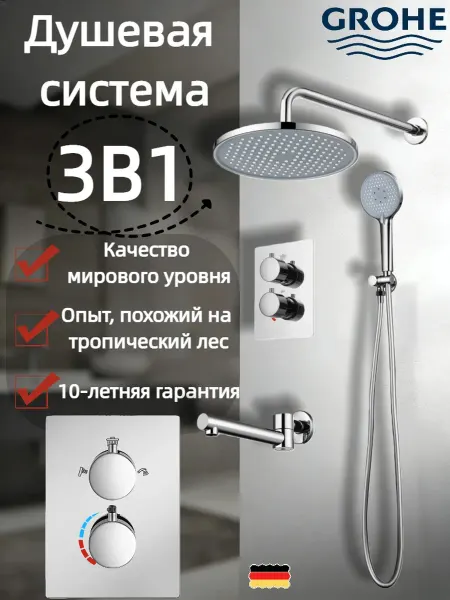 Grohe Встроенная душевая система G918
