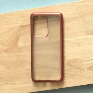 Чехол для Samsung S20 Ultra (G988F) / чехол на Самсунг С20 Ультра, матовый прозрачный плотный, с рамкой