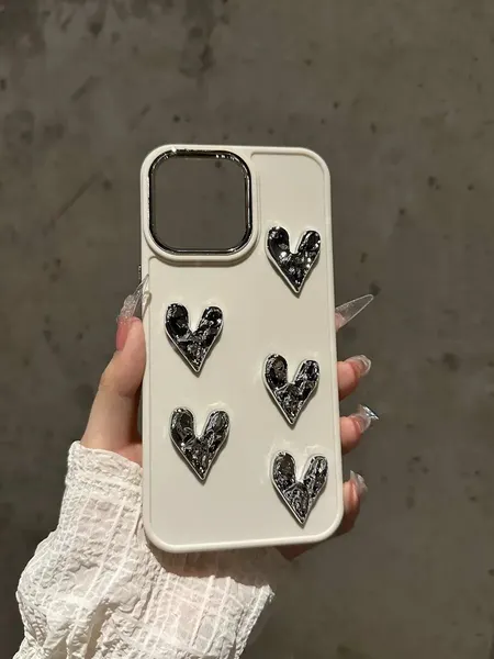 Чехол О'кейси, для iPhone 14 Pro Max, силиконовый, с сердечками