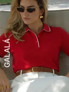 Футболка Galala базовая с пуговицами