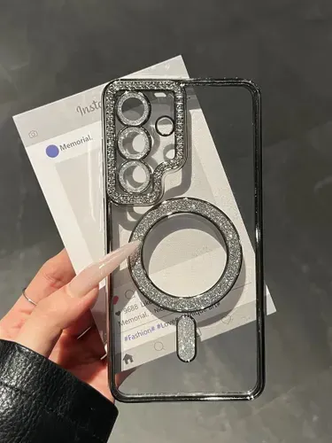 Чехол на Samsung Galaxy S26 Plus MagSafe со стразами