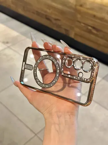Чехол на Samsung Galaxy S25 MagSafe со стразами