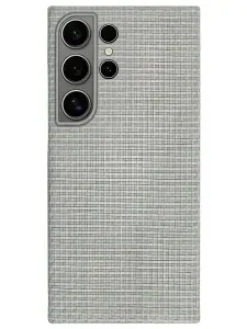 Чехол на Samsung Galaxy S24 Ultra, кевлар (арамид) сверхпрочный, Titanium grey