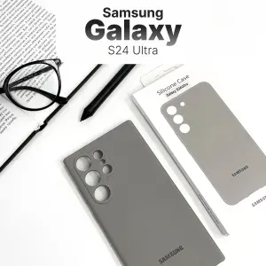 Силиконовый Чехол для Samsung Galaxy S24 Ultra ,Серый