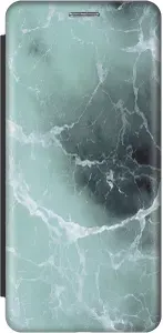 Чехол-книжка на Samsung Galaxy S8 / Самсунг С8 c принтом "Лазурный океан" черный