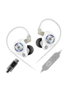 KZ Gale USB-Type-C с микрофоном, белый/серый, проводные наушники