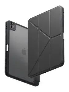 Чехол UNIQ для планшета iPad Pro 11 2024 (M4), Moven книжка, противоударный с силиконовым бампером, 3 положения подставки, слот для хранения и зарядки Apple Pencil, темно-серый