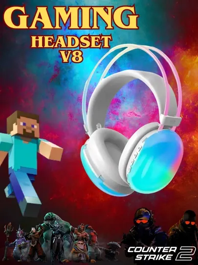 V8 Gaming Headset — игровые наушники с RGB подсветкой