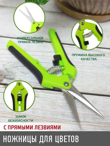 Garden Show Ножницы для цветов с прямыми лезвиями