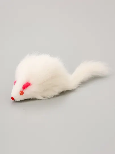 Игрушка для кошек, мышь из натурального меха, 1 шт