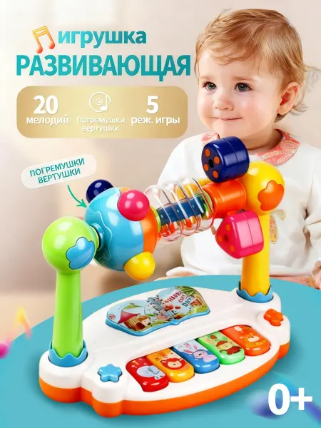 Развивающая игрушка музыкальная для малышей пианино