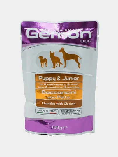 Пауч для собак Gemon Puppy & Junior с курицей