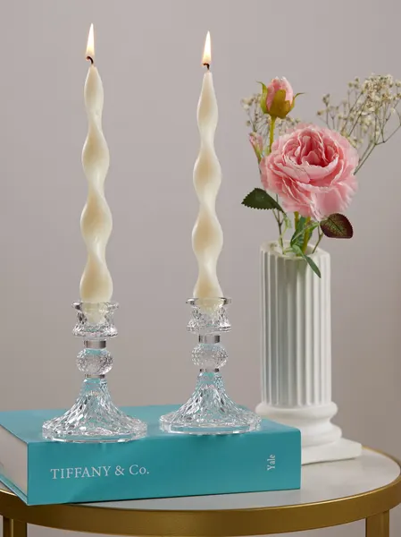 Gestia Home Стеклянные подсвечники для свечей, 2 шт