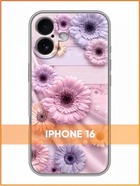 Чехол на Iphone 16 с принтом Цветочки нежные Case Face