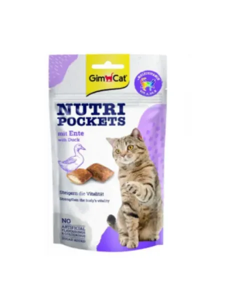 Gimcat Лакомства для кошек подушечки со вкусом утки