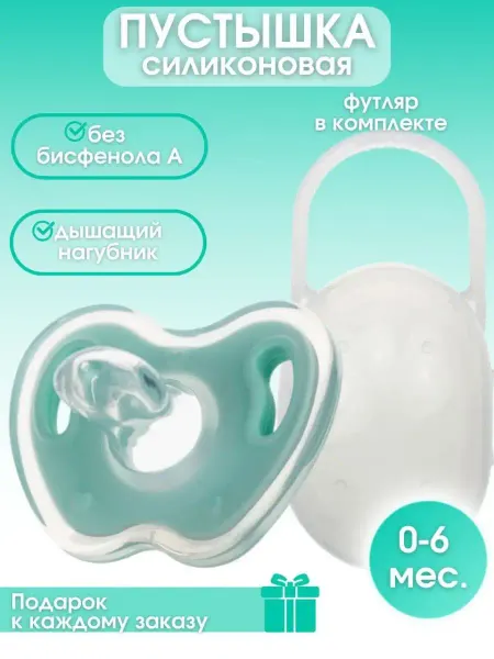 Givebaby Соска-пустышка силиконовая в кейсе