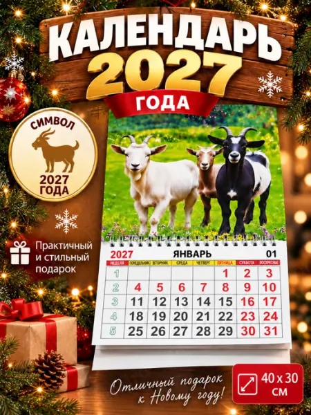 Календарь 2027 настенный новогодний