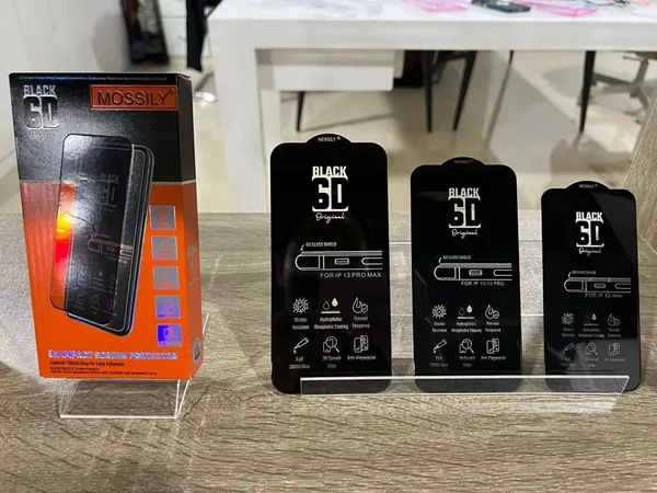 Стекло защитное Mossily на Xiaomi Redmi Note 12 Pro/ Note 12 Pro Plus полный клей, черная рамка