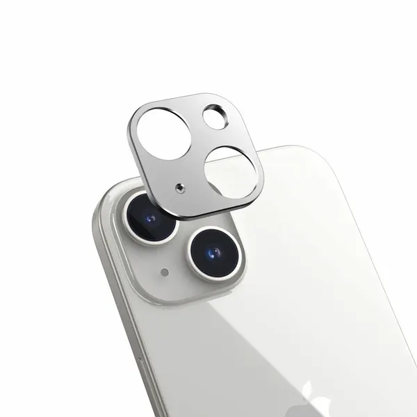 Защита камеры SwitchEasy MagEasy LenShield Aluminum Camera Lens Protector для iPhone 15 / Plus серебристая