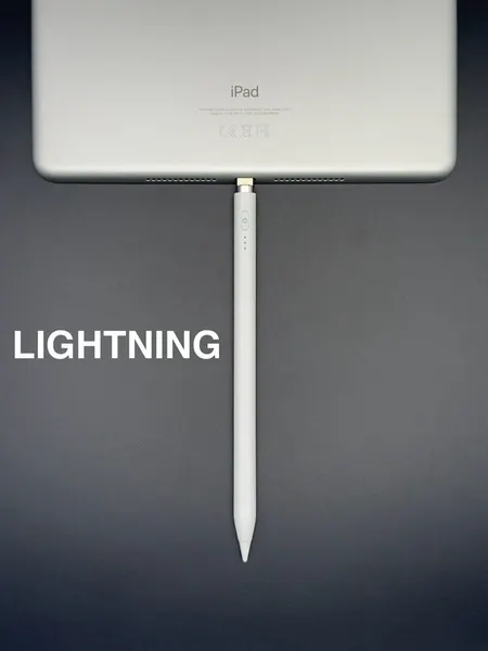 Стилус для iPad от 2018 года с зарядкой Lightning от iPad и кабеля, активный стилус с боковой кнопкой