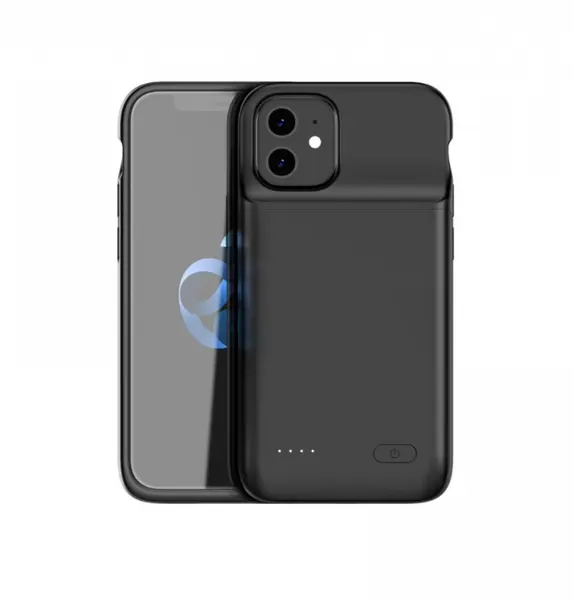 Чехол-бампер MyPads для iPhone 12 Pro Max с мощным аккумулятором 4800mAh черный