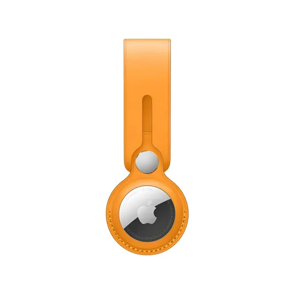 Чехол-подвеска кожаный Apple AirTag Leather Loop California Poppy (Золотой апельсин) MM023ZM/A