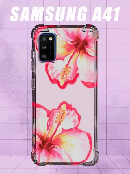 Чехол на Samsung A41 с принтом Гибискус PRINTberries