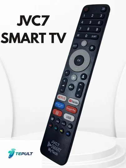 Пульт MyTech для JVC7 Smart TV с кнопками Netflix YouTube Prime Video Google Play