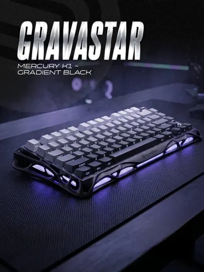 Игровая клавиатура GRAVASTAR Mercury K1 - Gradient White