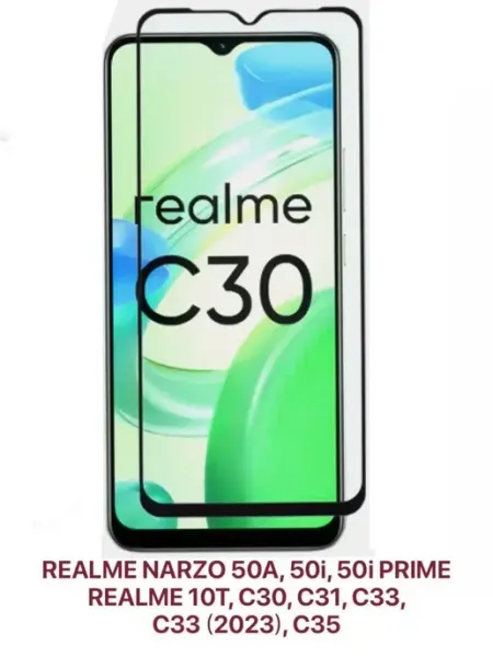 Защитное стекло на Realme c30 c31 c33 c35 c21 c21y c25 c25s LitePro