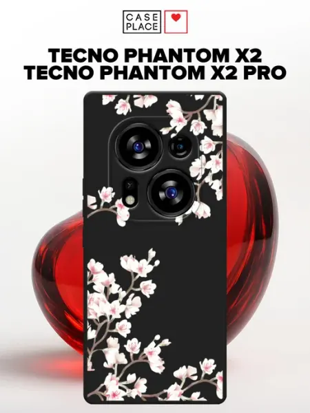 Матовый чехол на Phantom X2 Phantom X2 Pro сакура TECNO