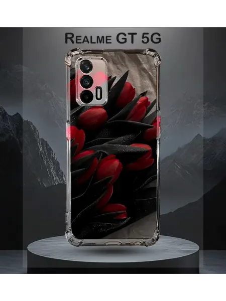 Чехол на Realme GT с принтом тюльпаны NastishkaCase