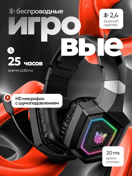 ONIKUMA Наушники игровые беспроводные с микрофоном GT806